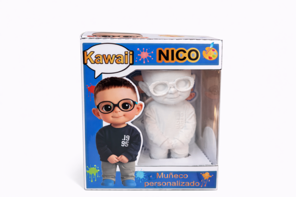 Muñeco Kawaii Personalizado 3D. Píntalo Tú