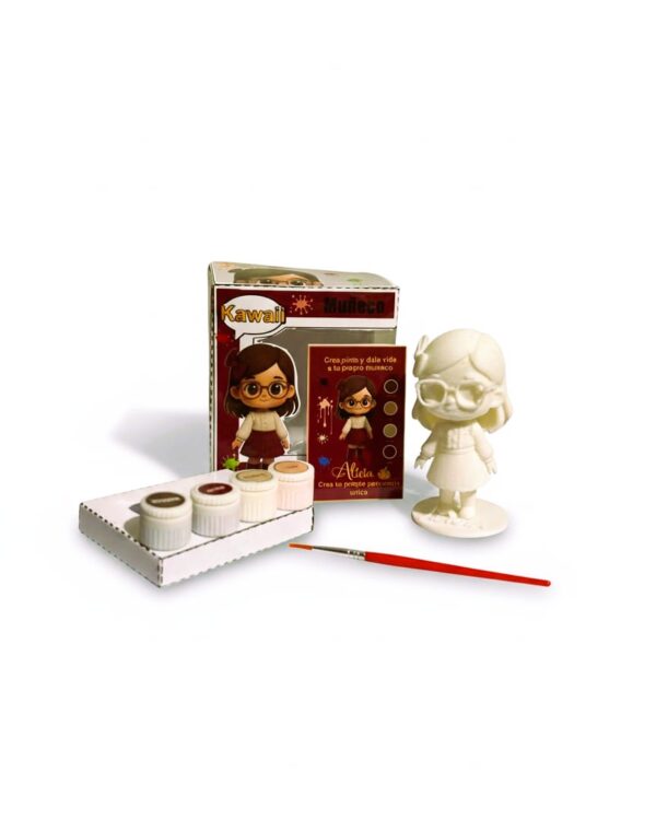 Muñeco Kawaii Personalizado 3D. Píntalo Tú