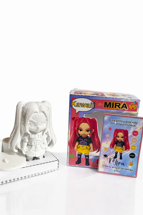 Muñeco Kawaii Personalizado 3D. Píntalo Tú