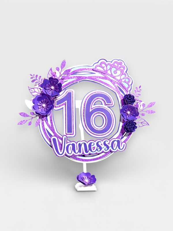 vanessa 16 Topper de Tartas Personalizados (SHAKER)